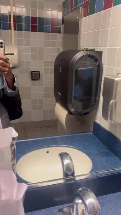 Black titties in the public restroom