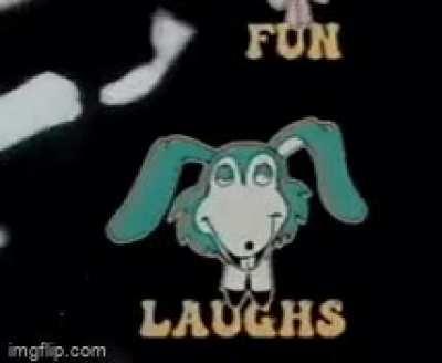 Odd how “laughs” appear again for a split second