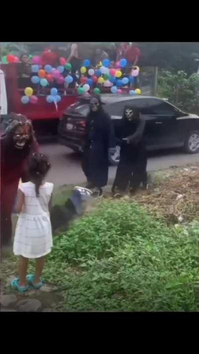 to scare a kid