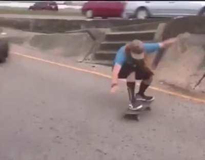 Ow, bad skateboard tricks.