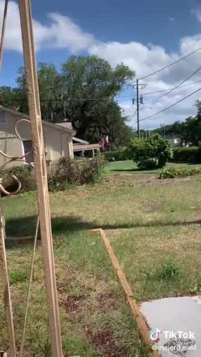 A confederate flag goes up in the neighborhood...