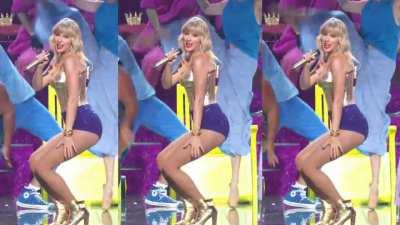 Taylor's Blue Shorts - worship edit