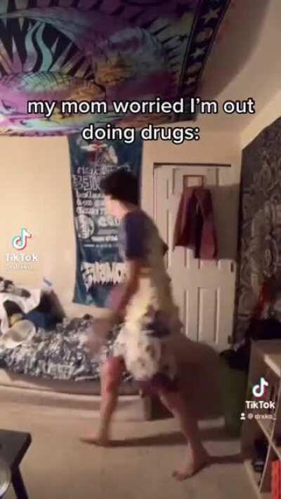 Sorry mom 😔✌️