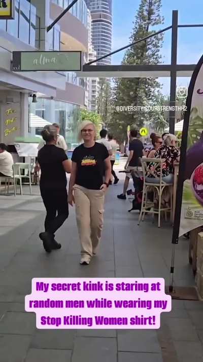 Badass staring at men.