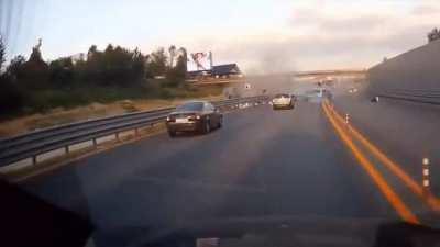 Woman gets sent into orbit after not wearing seatbelt. Brace yourselves. This is hard to watch even though it’s not up close.