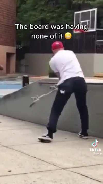 Fighting a skateboard