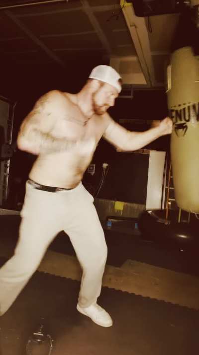 Gray Sweats and releasing some aggression.