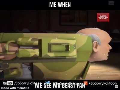 Bro Im gona kil mr beest fans 😡