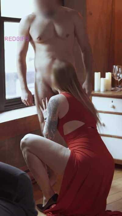 Just before going to a party