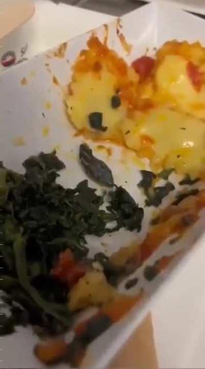 Snake head served in a crew meal onboard a plane recently