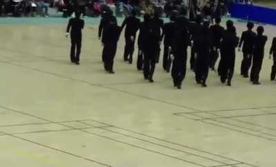 Japanese synchronised walking competitions are on another level.