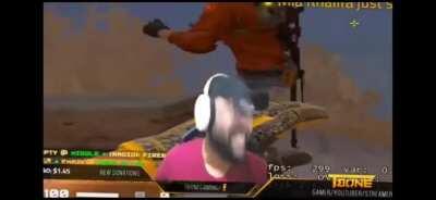 Tbone mimicking (•)(•) while sex