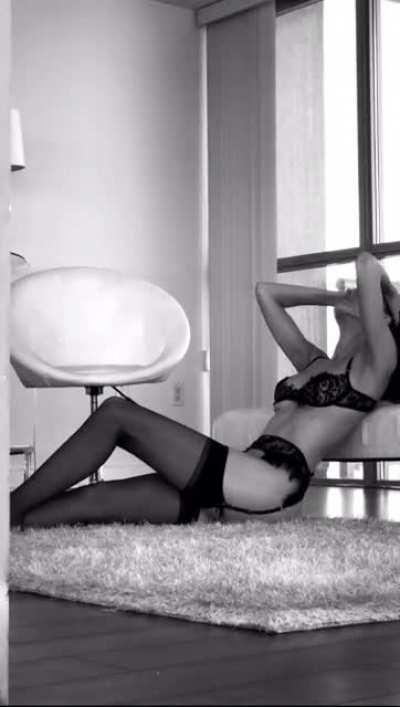 Girlfriend Mtrl black lingerie video 1