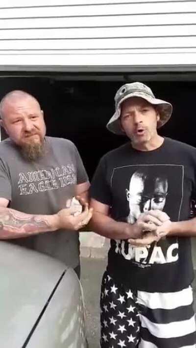 I didn't have high hopes seeing two white guys with racist signs, but.....