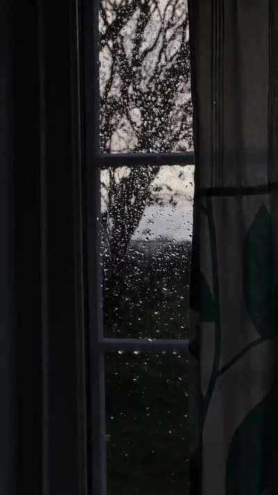 Watching rain trace of the window feels like washing the day off with it.