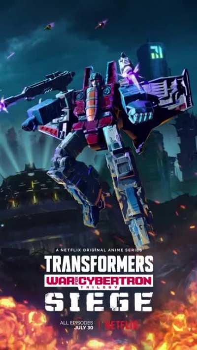 Netflix transformers war for cybertron Starscream poster animated