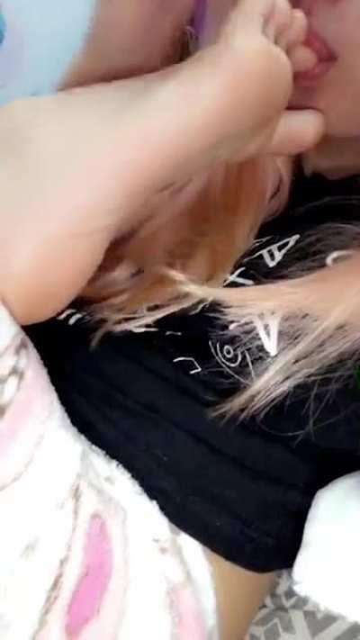 Do you like watching my girl suck on her toes?