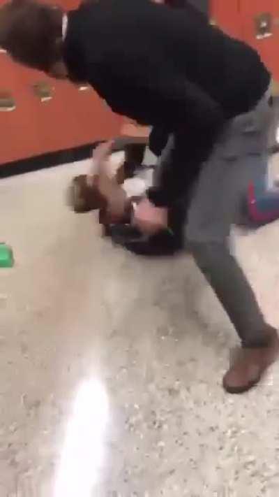 Fight from my school today, my friend is the big one skinny guy was talking shit