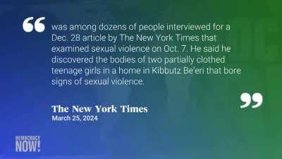 More than 60 Journalism Professors Demand Investigation into Controversial New York Times Article Alleging Oct. 7 Mass Rape | Democracy Now!