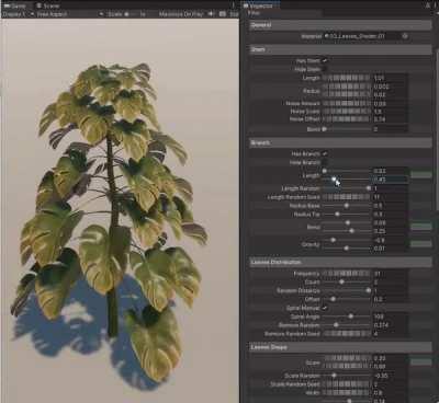 Our plant generator tool, Implemented in Unity 3D. You can create any type of plant with it. Any feedback would be appreciated!