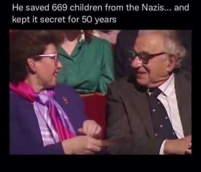 Imagine discovering on live TV that you saved 669 children decades ago. This is Nicholas Winton.