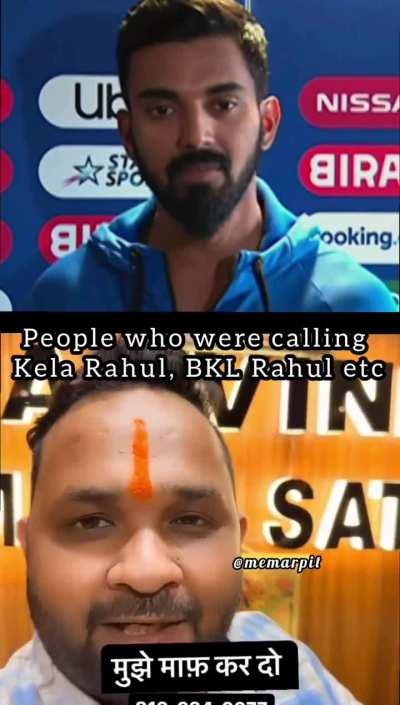 Mujhe maaf kar do KL Rahul 