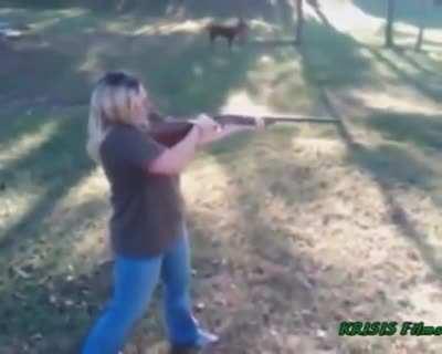 POV: you can't handle the recoil of a gun, or you are just too incompetent to hold it like a normal human in your hand without pulling the trigger