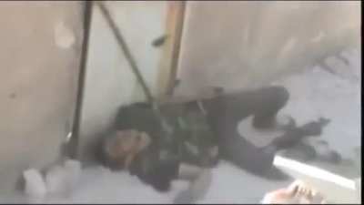 Unknown Marksman Baits FSA Fighters into Saving Injured Friend.