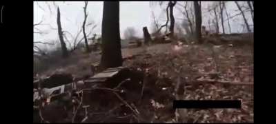 Russian Soldier ambushes Ukrainians in a Foxhole (Pokrovsk Region). Watch horizontal for better quality