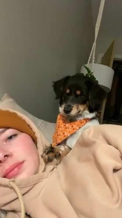 It was a tender moment. At first.