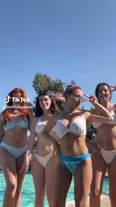 The bounce on the far right chick...