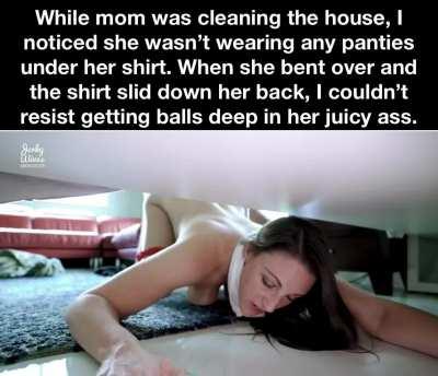 Making another mess for mom to clean.