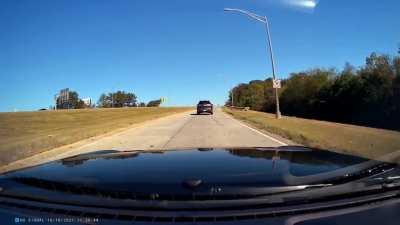 Stopping before entering a 70 MPH highway, causing me to fear for my life.