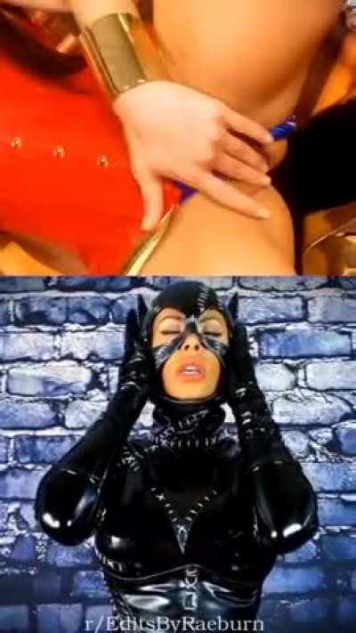 Wonder Woman vs Catwoman by Madison Ivy