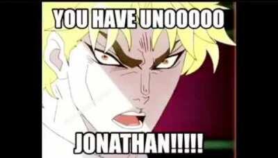 Jonathan and Dio argue about Uno.