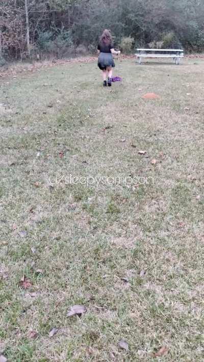 first time wearing my tail to the park [oc]