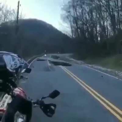 Never let a little crack in the road go to waste.