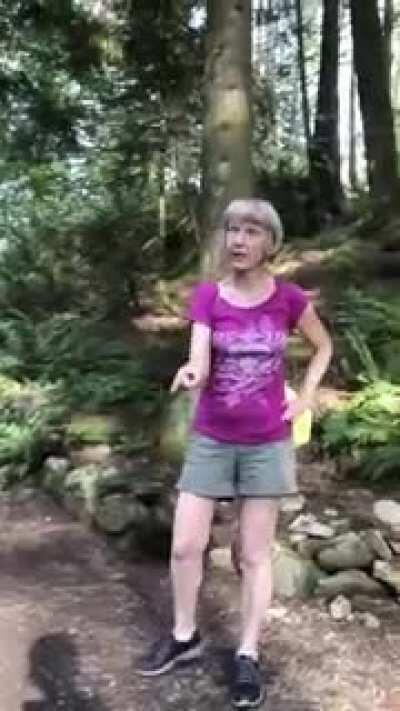 Racist karen has a freakout at girls picking berries