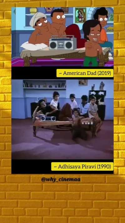 A piece of Tamil movie clip referenced in American animated sitcom