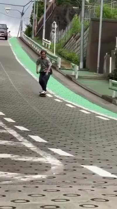 To go downhill on a skateboard.