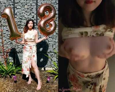 Since you guys appreciated my 18 year old birthday boobs so much, I thought I would share the video version 😁 Hope you enjoy