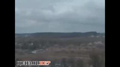 2 Russian Helicopters Downed When Trying To Land Troops In Hostomel Airport In Kyiv region.