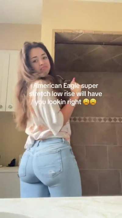 Damn she looks good in Jean's 