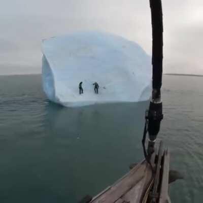 What could go wrong climbing a moving iceberg