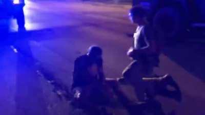 Graphic: Man who attempted to attack a man and steal his gun got his arm blown open. Kenosha, WI