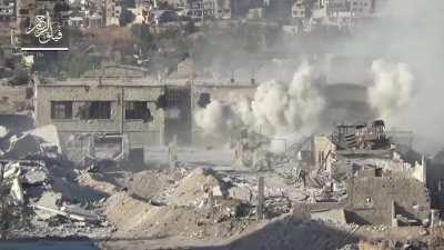 Faylak ar-Rahman militants began using a makeshift cannon firing some kind of explosive against Syrian troops in the Eastern Ghouta region. (2017)