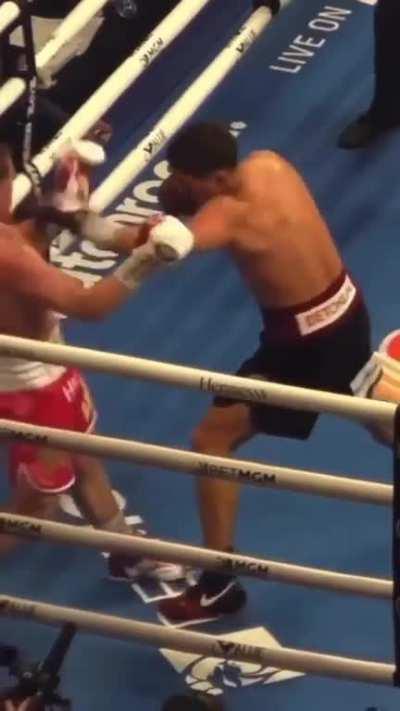 Canelo defensive highlight against bivol