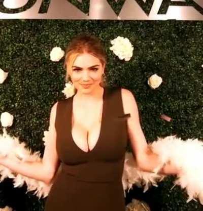 Insane Cleavage in Brown Dress