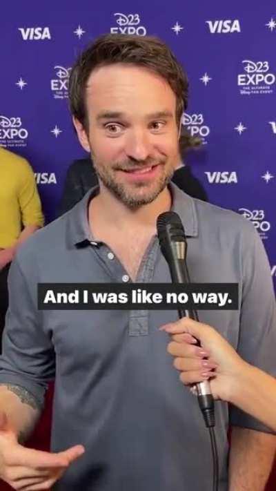 Charlie Cox talks about the first time he went for suit fitting in LA and being mesmerized by the Gold and Red suit, 