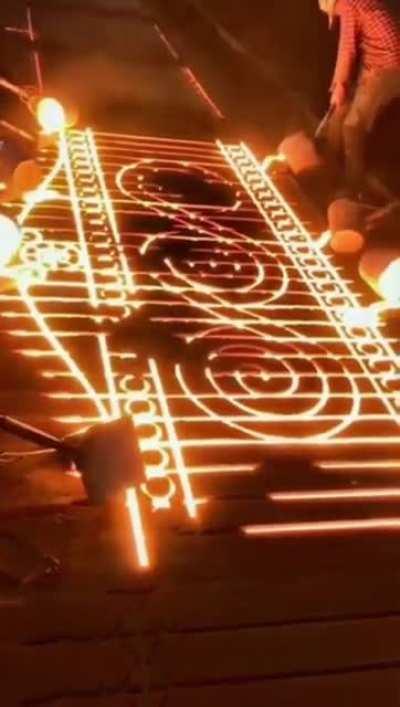 Making of a metal fence